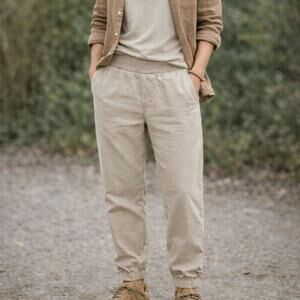 Zara Joggers Women's Size M Tan Soft Pull-On Pockets Neutral Casual Minimalist